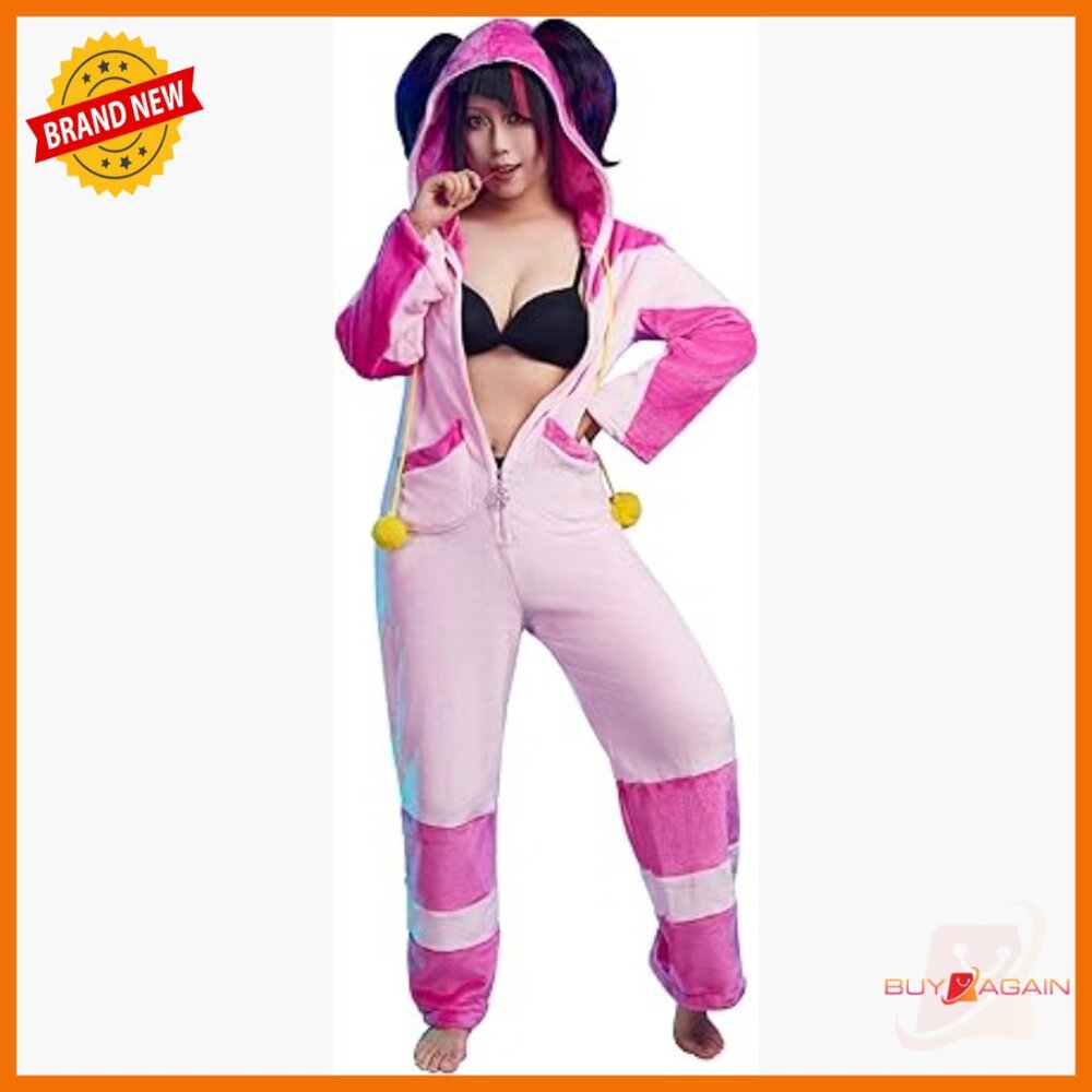 Street Fighter 6 Juri Cosplay Jumpsuit Flannel Pajamas Loose Fit Large